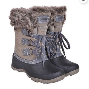 Khombu Women's The Slope Winter Snow Boots Grey Size 11